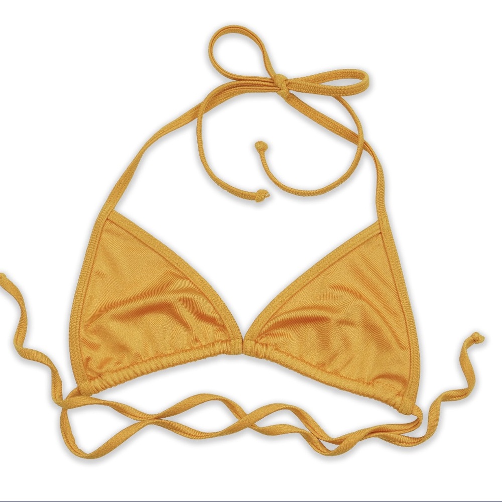 CLOSING SALE! Metallic yellow 2 piece bikini